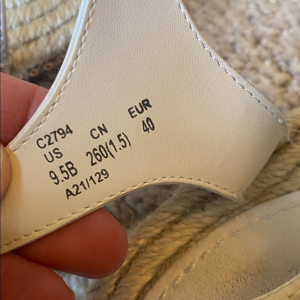 White Espadrille Strappy Sandals - Women's Espadrilles - Picture 8 of 10
